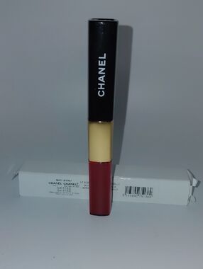 NIB CHANEL Le Rouge Dual-Ended Lip Color and Shine #49, Ever Red.